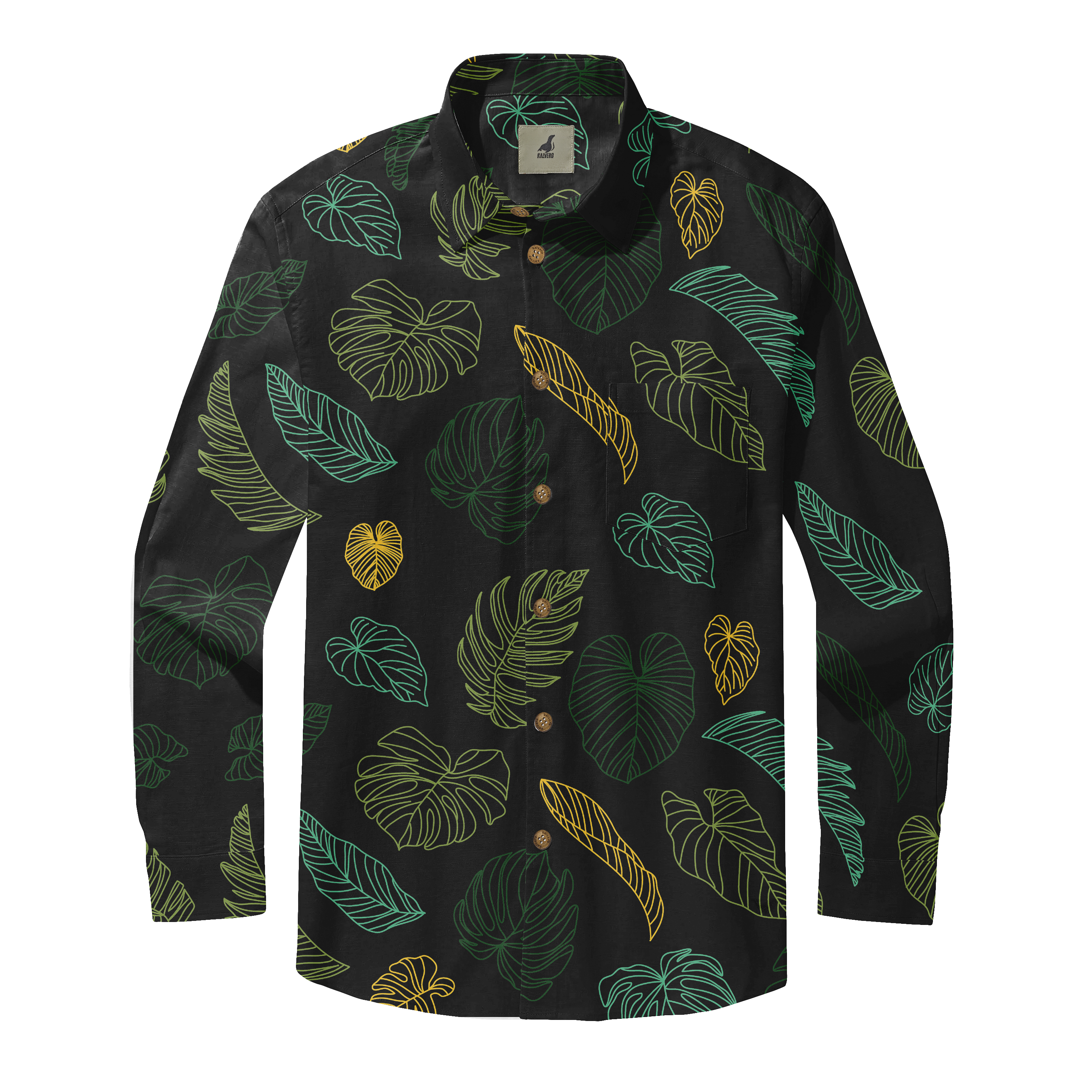 Leafy Serenity Long Sleeve Shirts