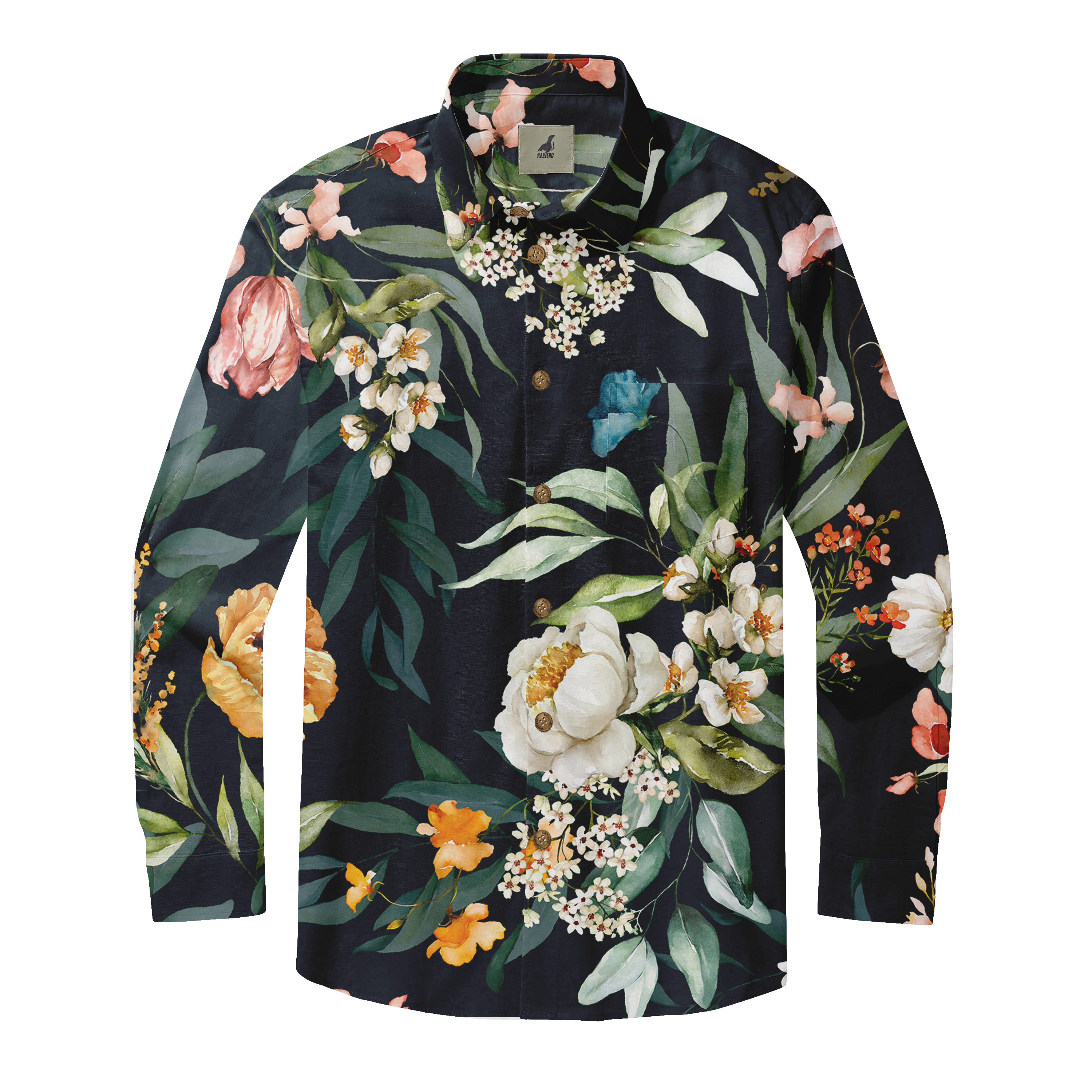 Nocturnal Blossom Long Sleeve Shirts