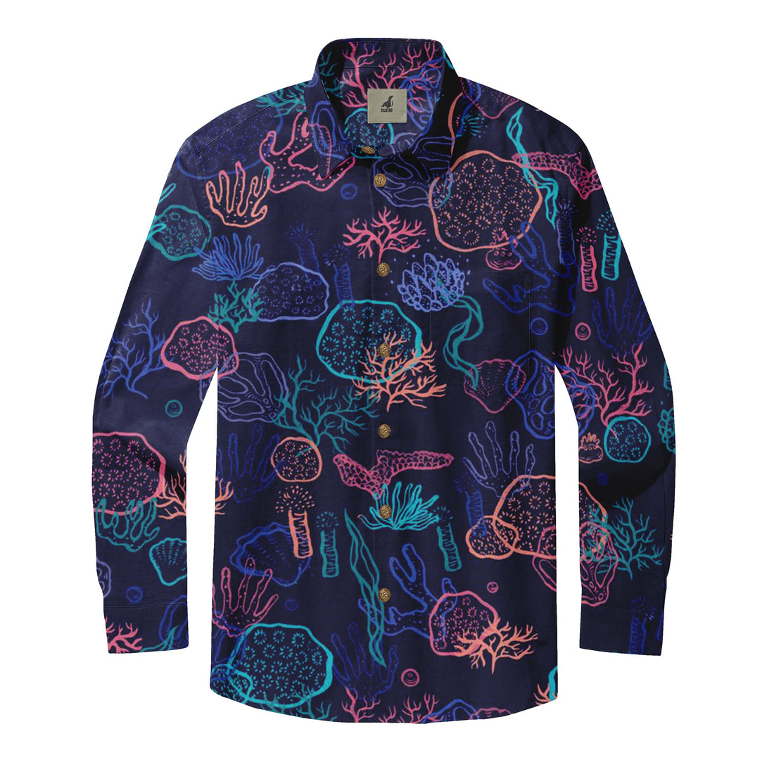 Coral Night Long Sleeve Shirts