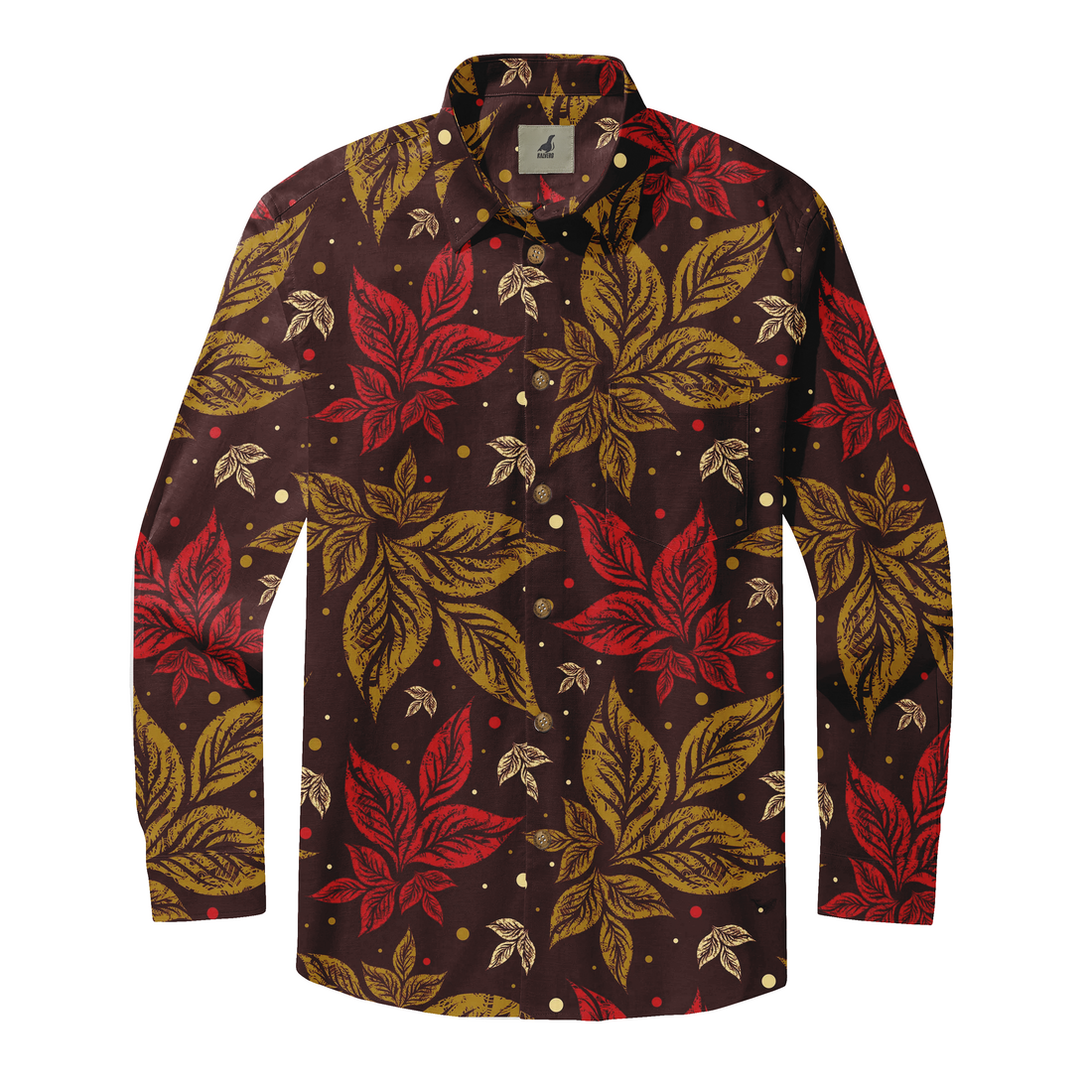 Vibrant Leaves Long Sleeve Shirts