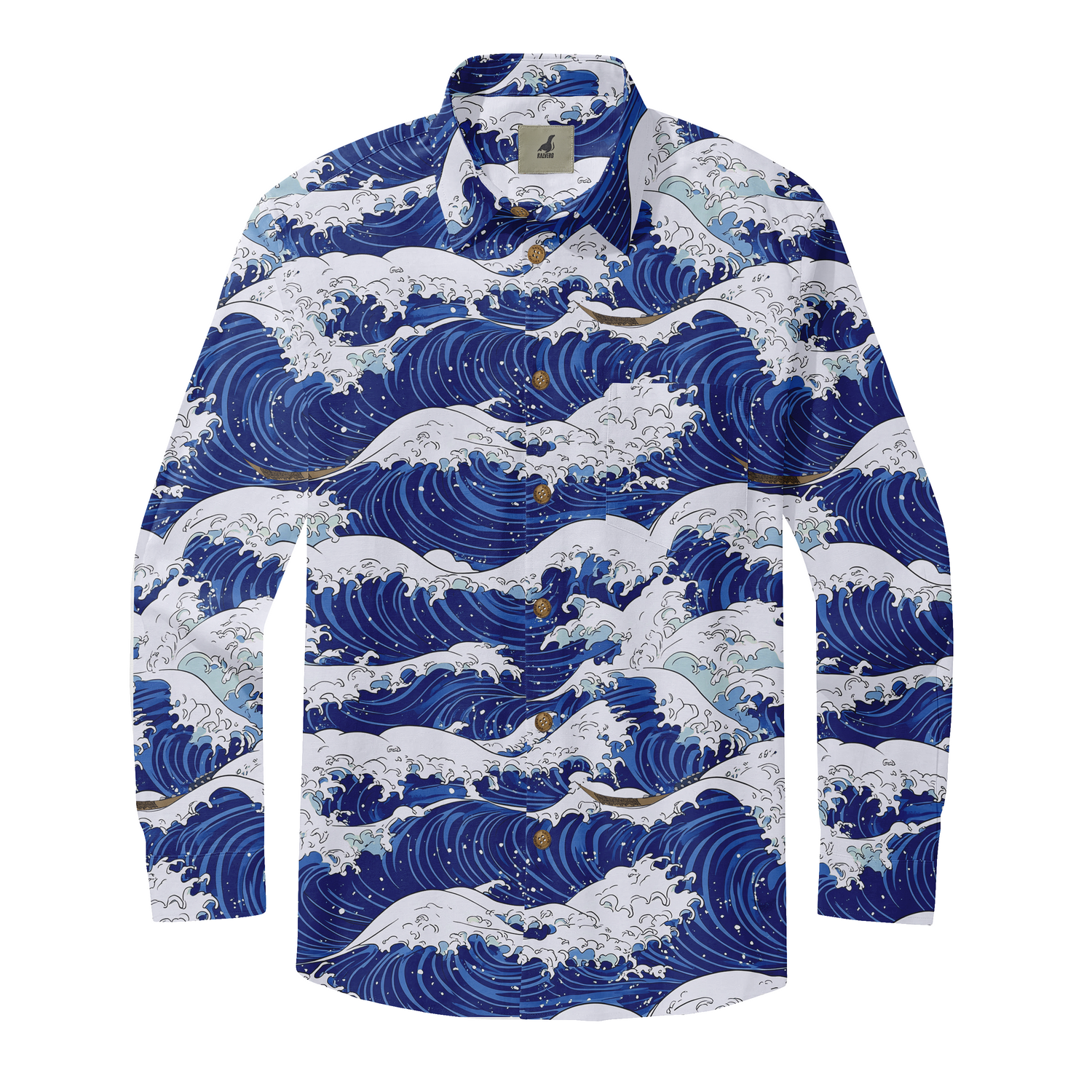 Kanagawa Waves Long Sleeve Shirts