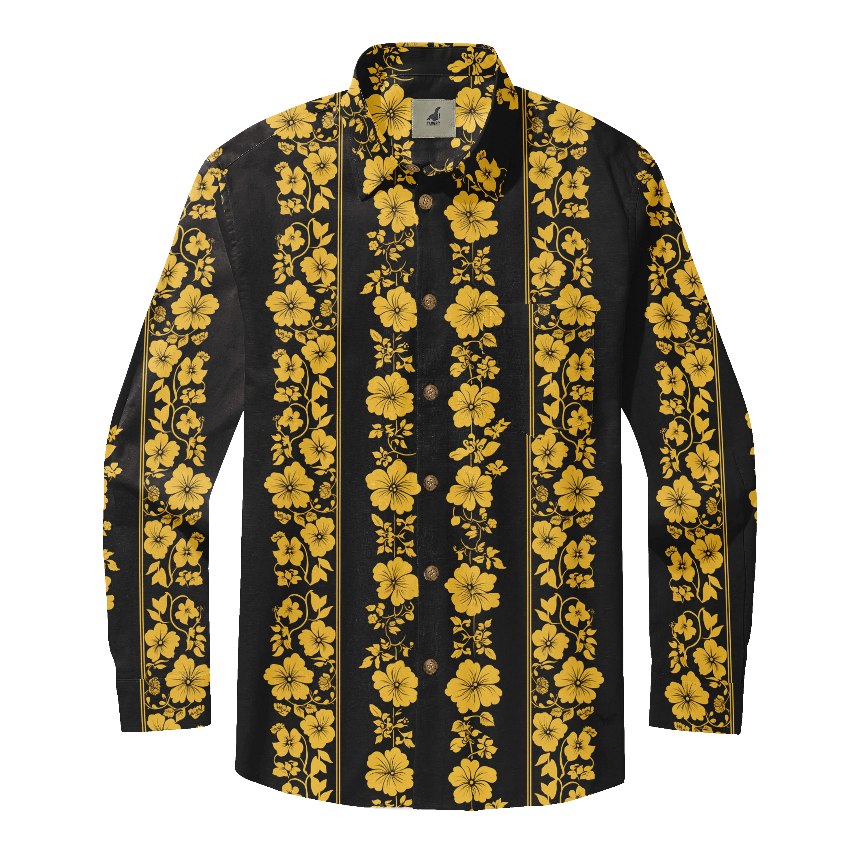 Golden Bloom Long Sleeve Shirts