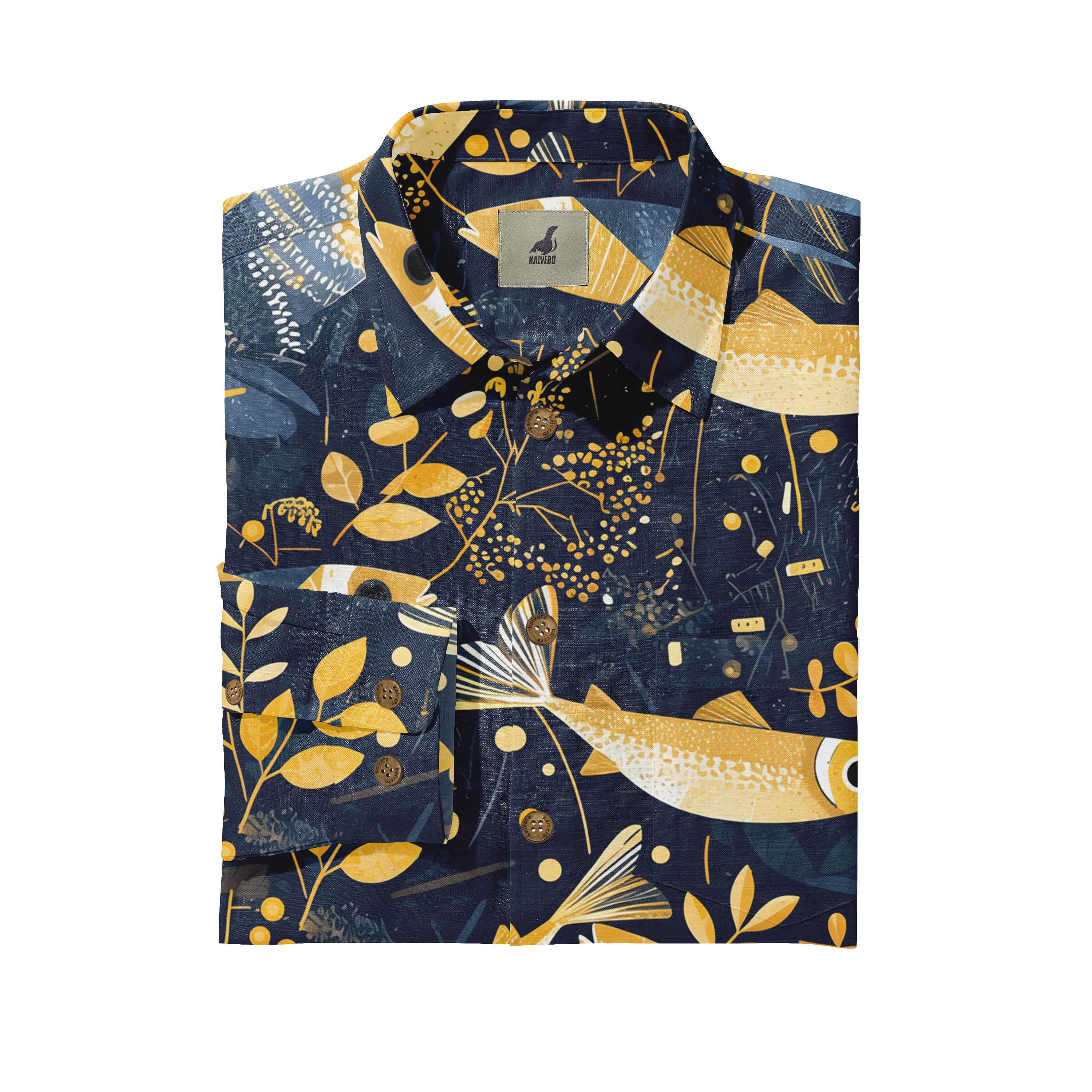 Golden Tide Long Sleeve Shirts