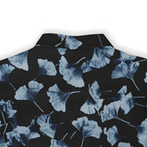 Midnight Ginkgo Elegance shirt with a nature-inspired design.