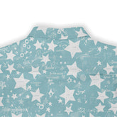 Starry Dream" shirt with a light blue base and white stars, symbolizing hope and wonder.