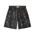 These shorts have a refined floral pattern in muted tones on a dark background for a subtle, elegant look.